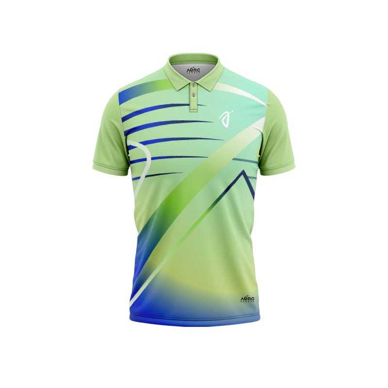 Solid collar Pure Pista Green Color Sports T-Shirt