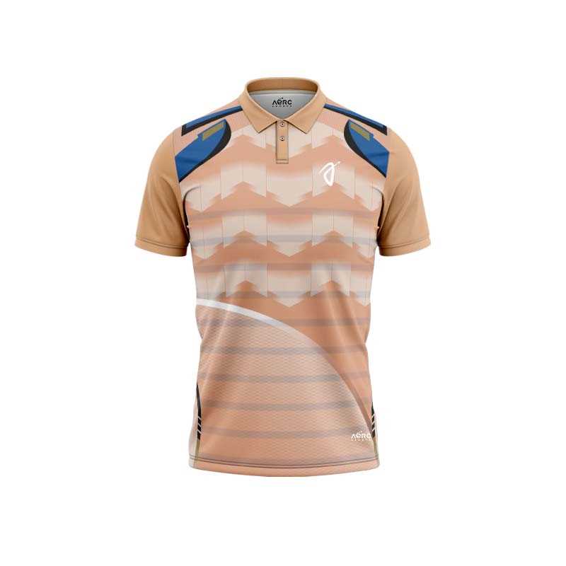 Solid collar Pure Peach Color Sports T-Shirt